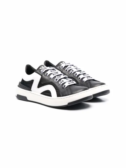 MSGM Kids low-top lace-up trainers