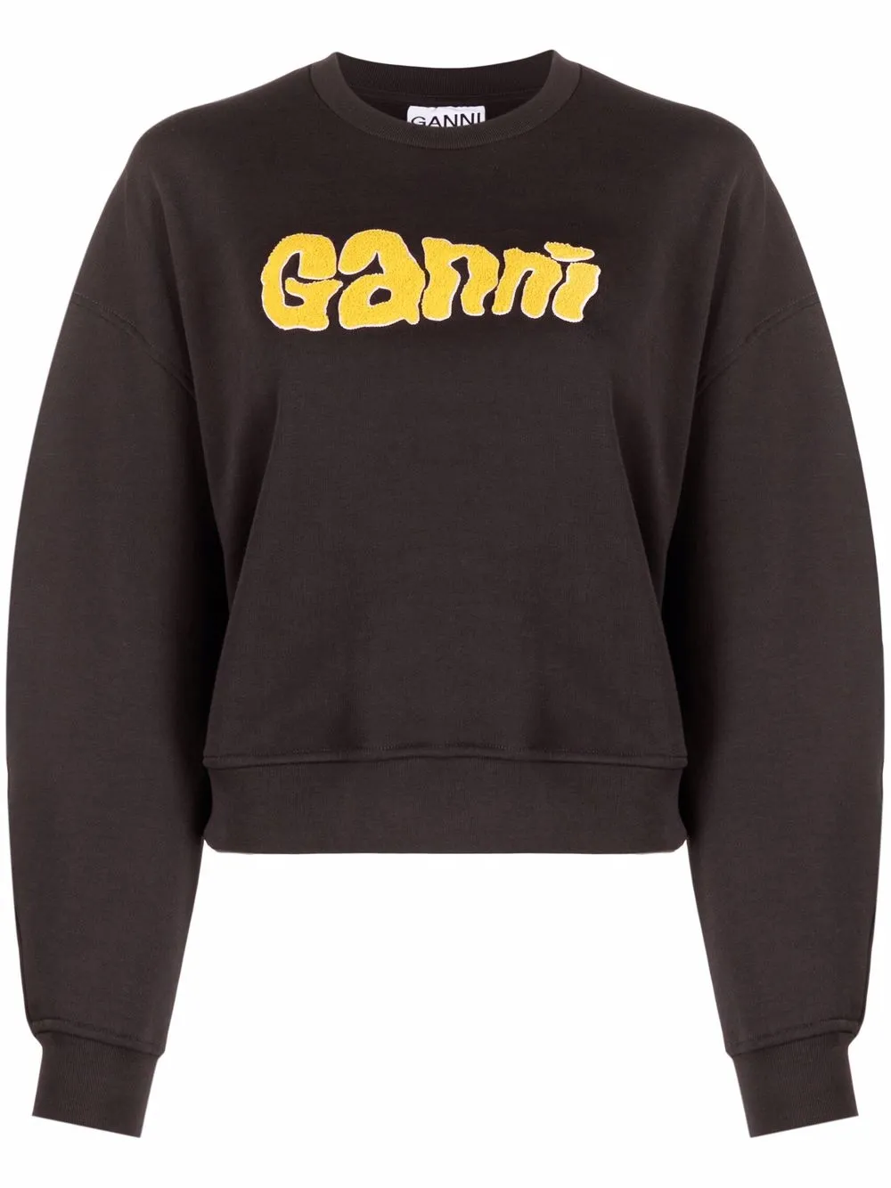 GANNI logo print Sweatshirt Farfetch