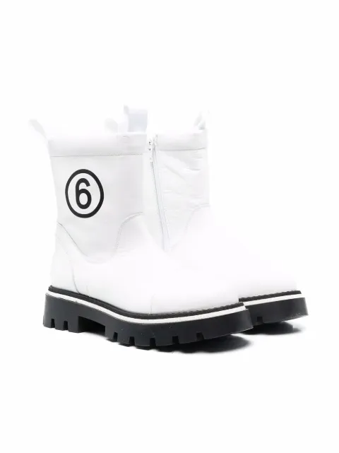 MM6 MAISON MARGIELA KIDS بوت كاحل بطبعة شعار الماركة