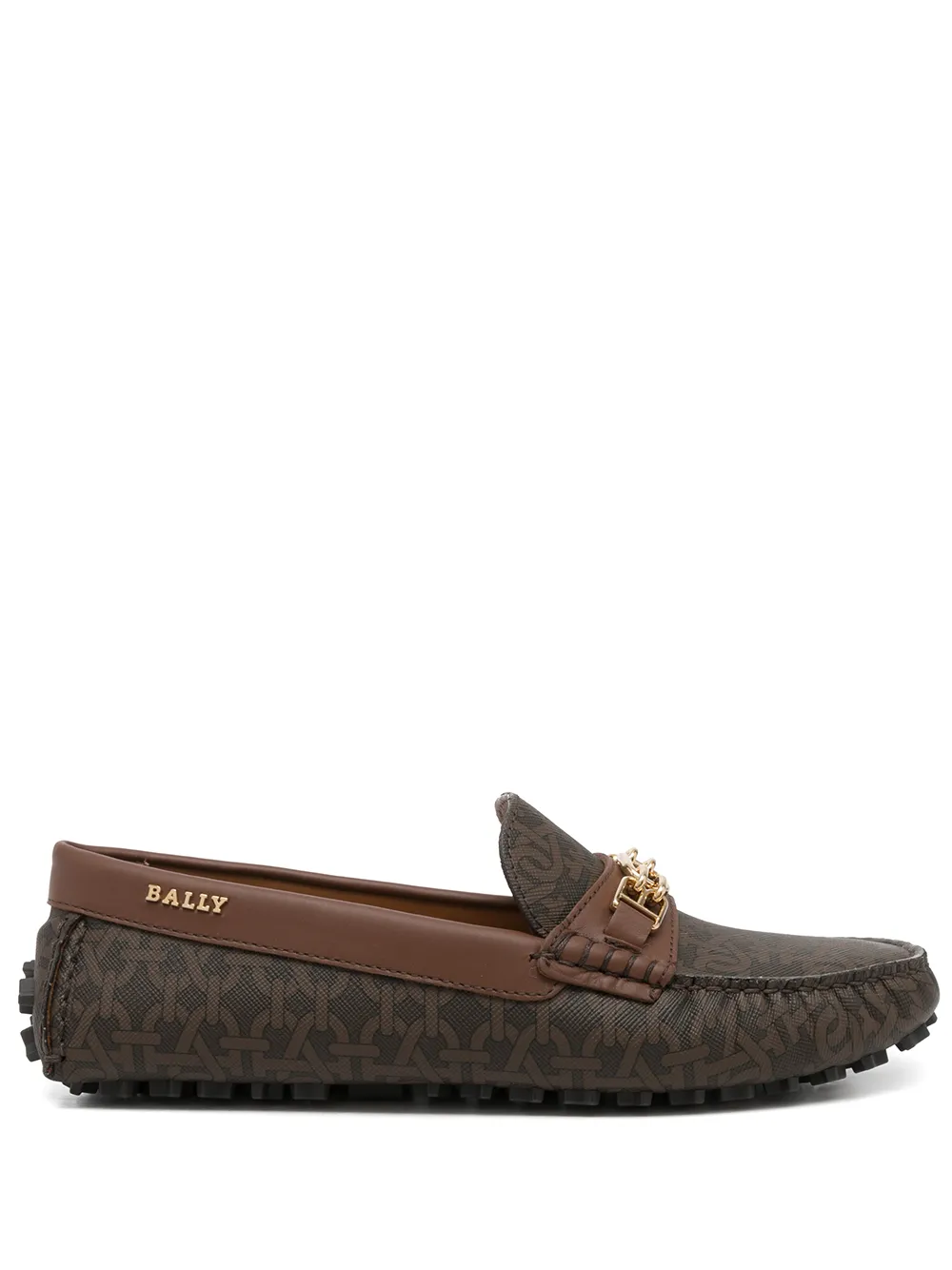 

Bally Lezy monogram loafers - Brown