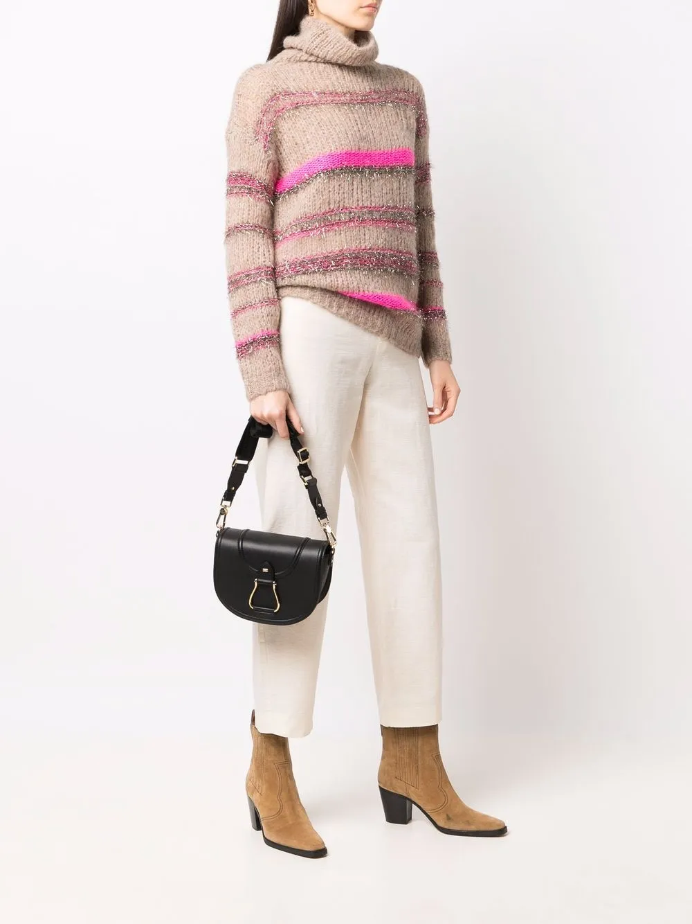 Image 2 of Elisabetta Franchi debossed-logo shoulder bag