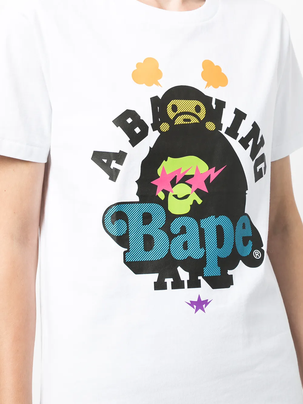 фото A bathing ape® футболка с графичным принтом