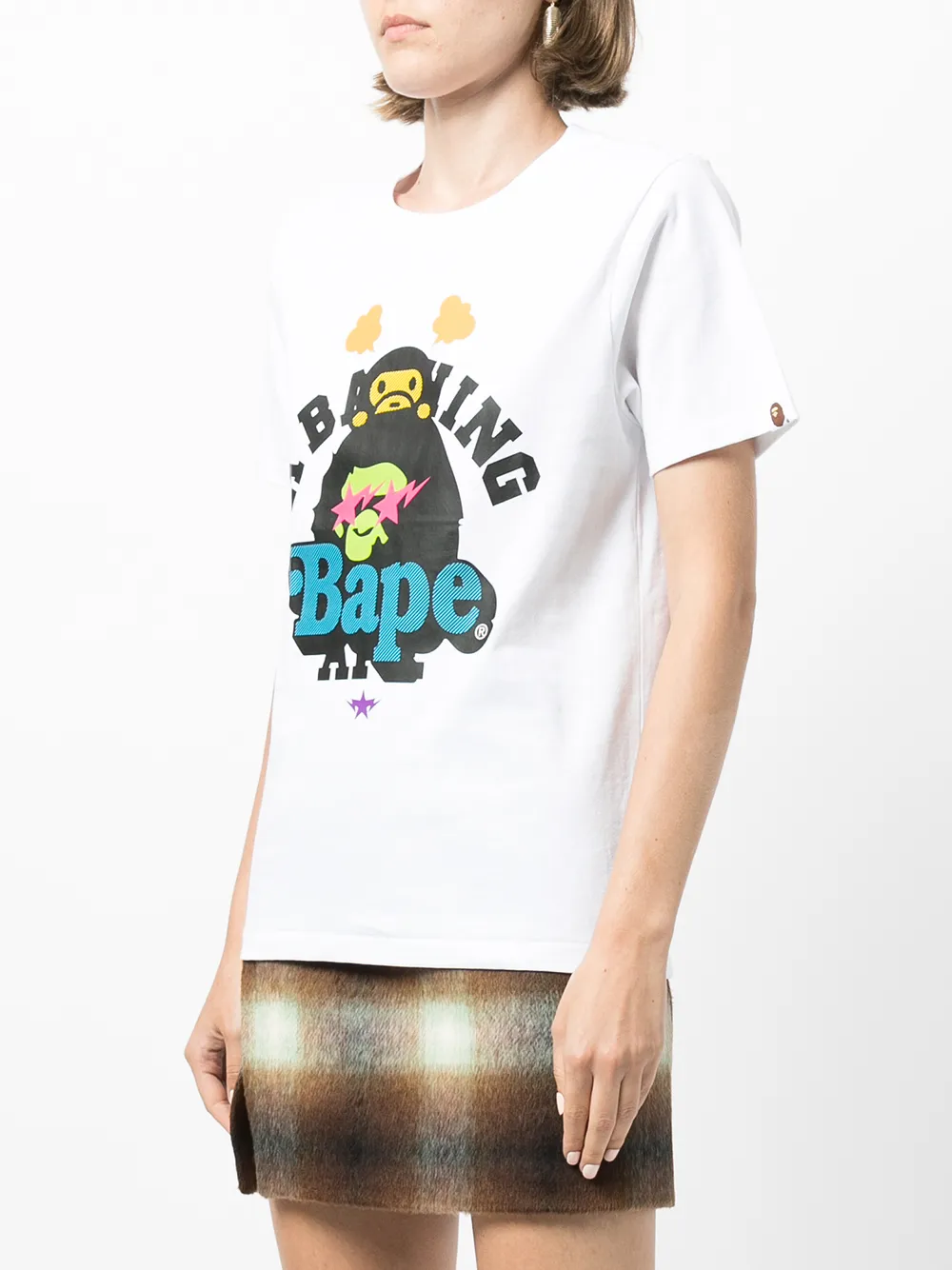 фото A bathing ape® футболка с графичным принтом