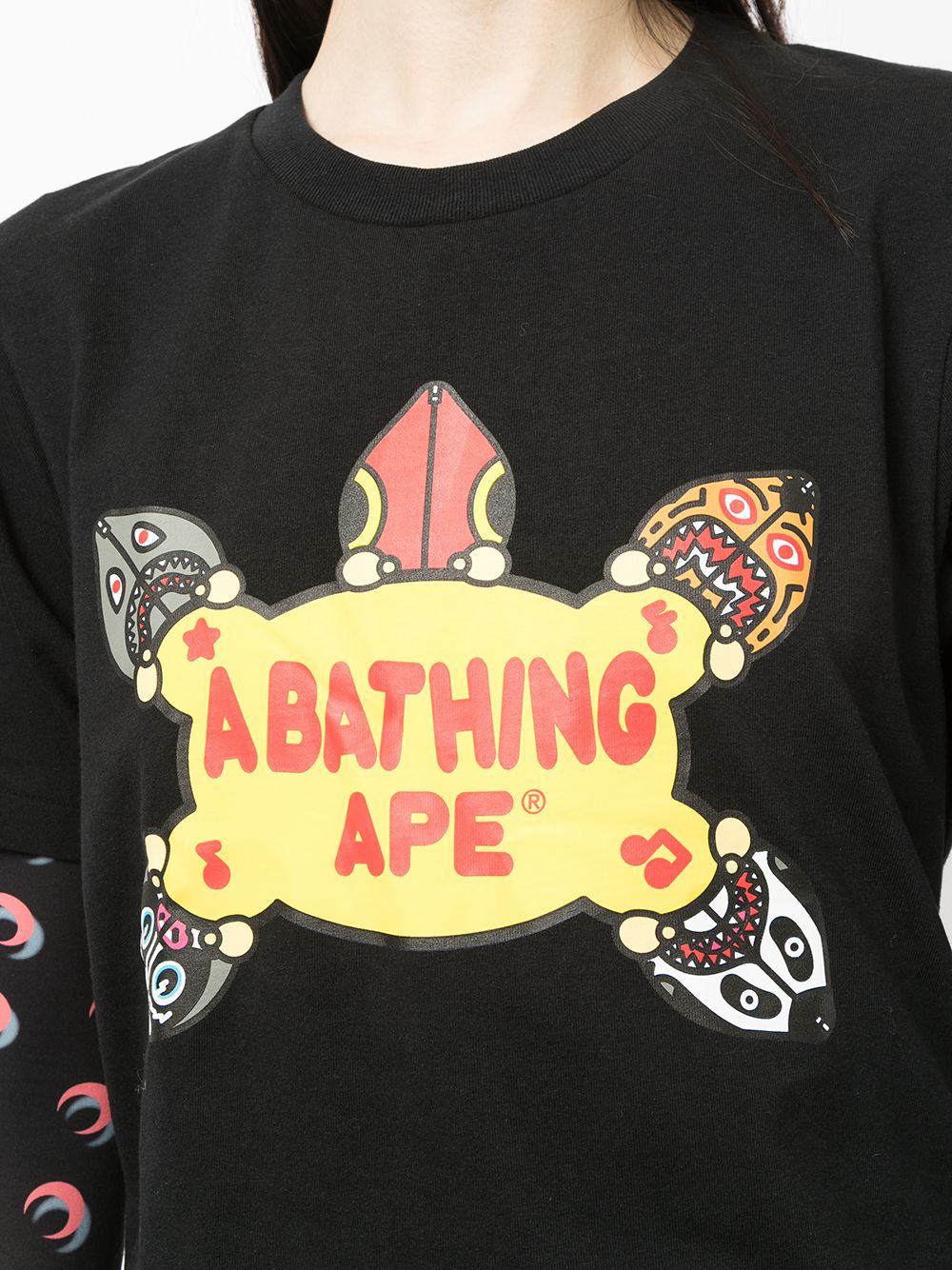 фото A bathing ape® футболка с графичным принтом