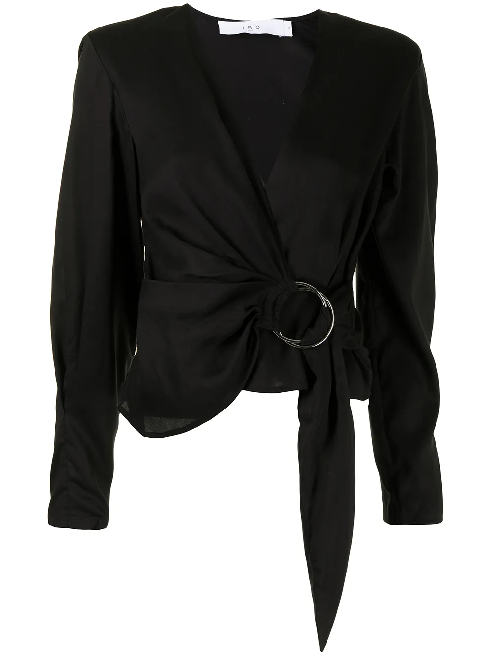 

IRO blusa con cuello en V y hebilla - Negro