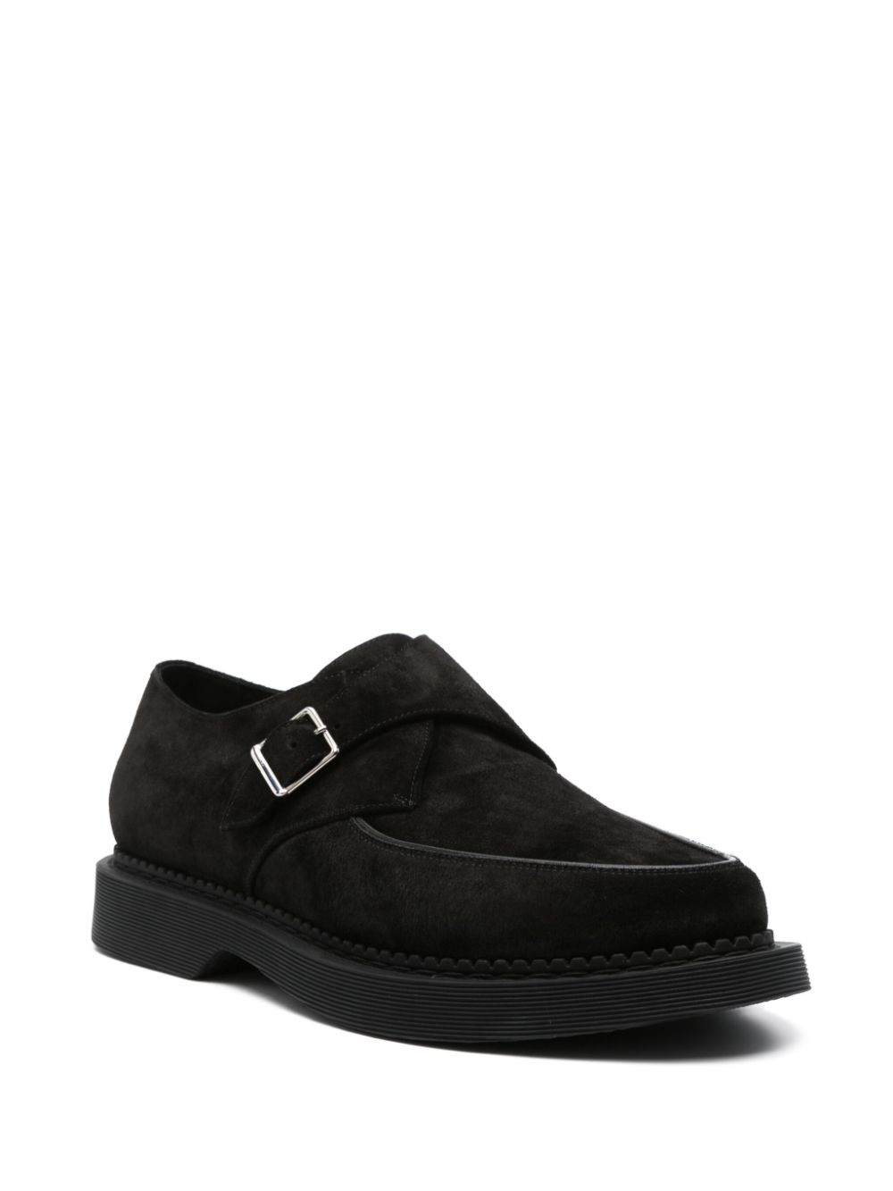 Saint Laurent suede monk shoes - Black