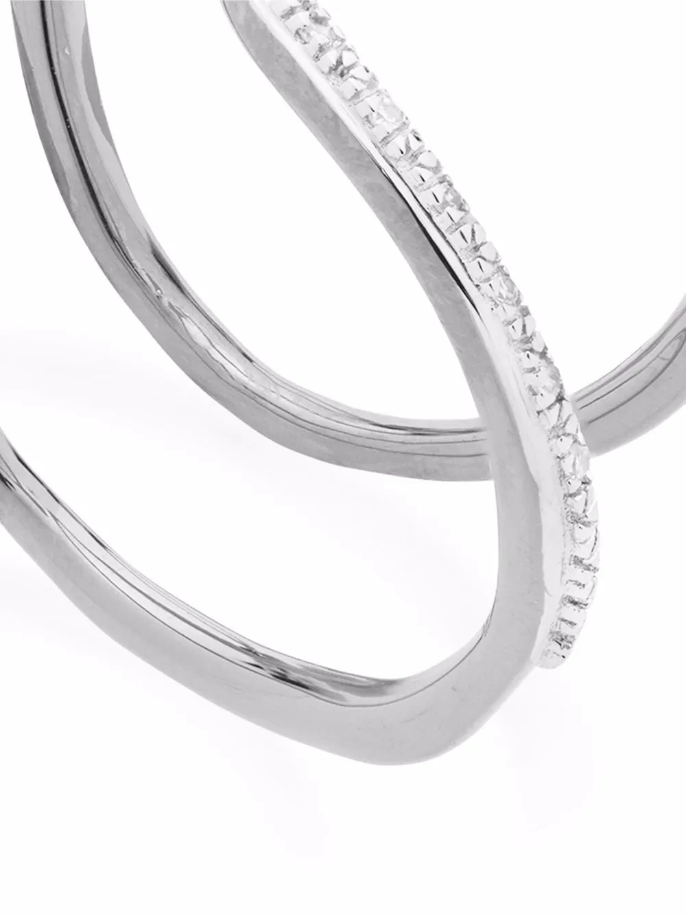 Monica Vinader Riva Open Wrap Ring In Silver