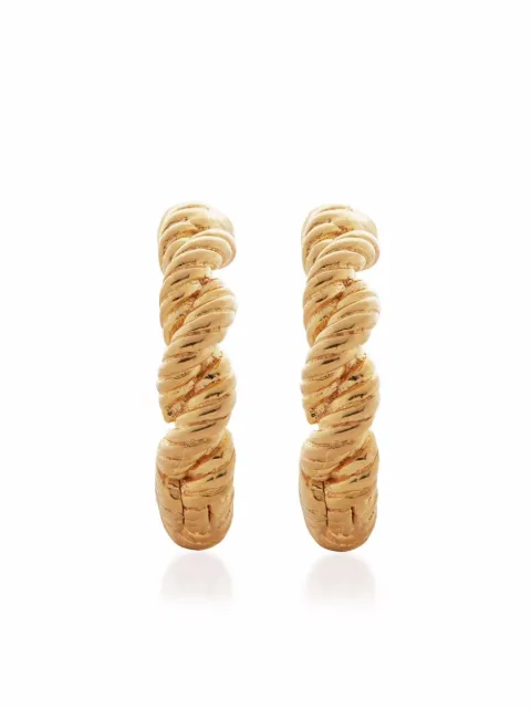 Monica Vinader aretes huggie Corda 
