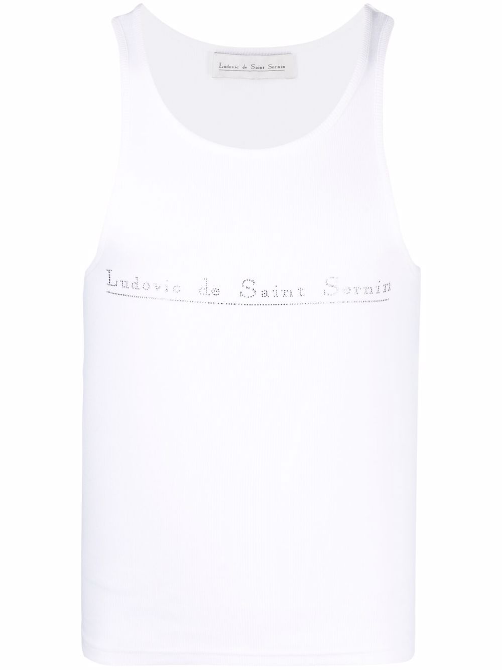 фото Ludovic de saint sernin rhinestone logo tank top