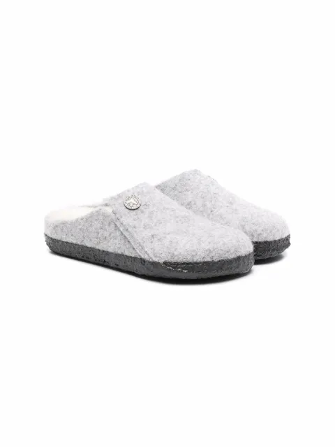 Birkenstock Kids slippers con efecto de pelo