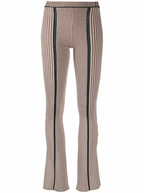 Eckhaus Latta striped flared leggings