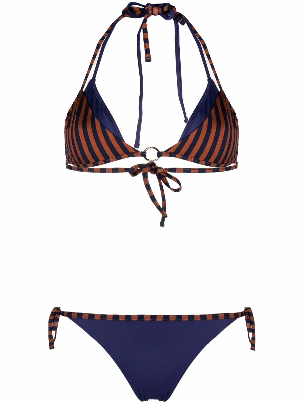 

Emporio Armani bikini con copas triangulares - Azul