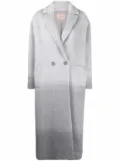 TWINSET gradient-effect notched-lapels double-breasted coat - Grey