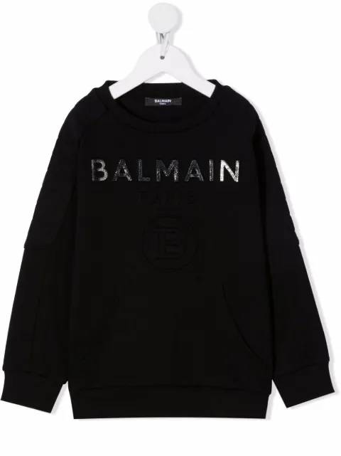 Balmain Kids logo cotton sweatshirt 