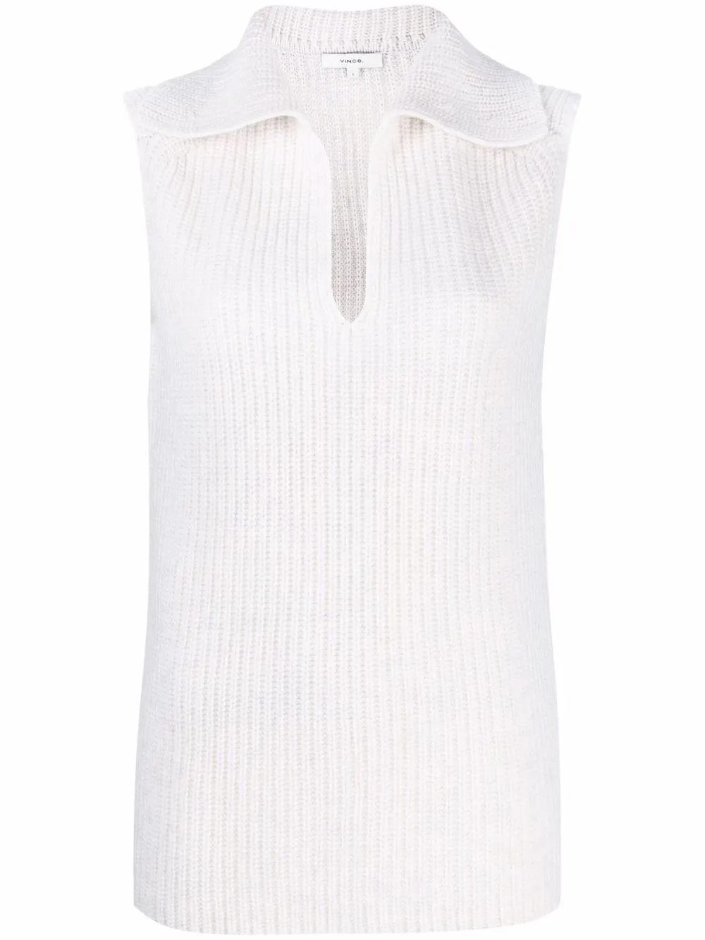 

Vince ribbed-knit sleeveless top - Neutrals