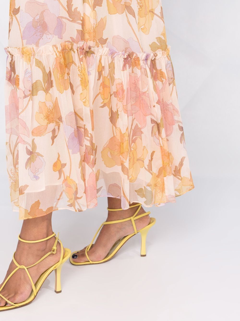 фото Zimmermann шелковая юбка tempo с цветочным принтом