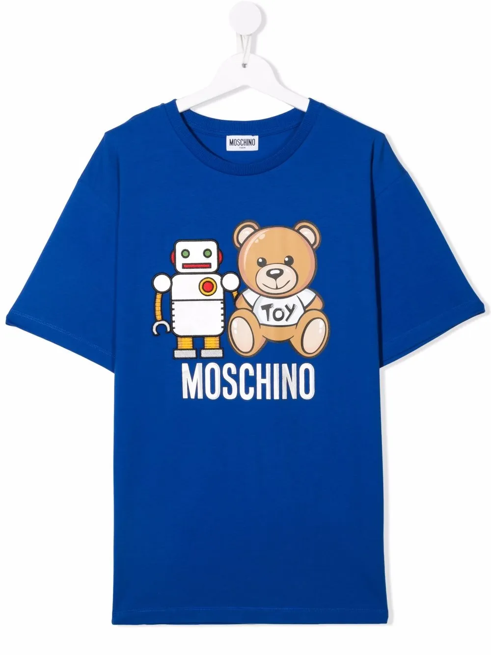 фото Moschino kids футболка с принтом teddy bear