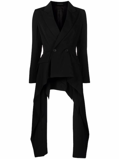 Yohji Yamamoto asymmetric hem blazer