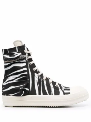 Rick Owens DRKSHDW Cargo zebra-print Sneakers - Farfetch