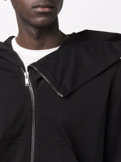 asymmetrical zip-up hoodie | Rick Owens 