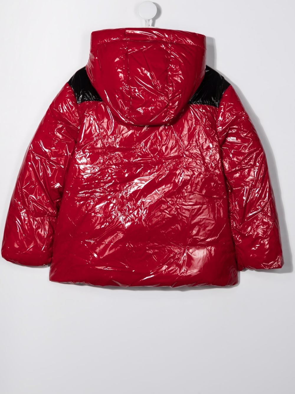 фото Nº21 kids logo print hooded puffer jacket