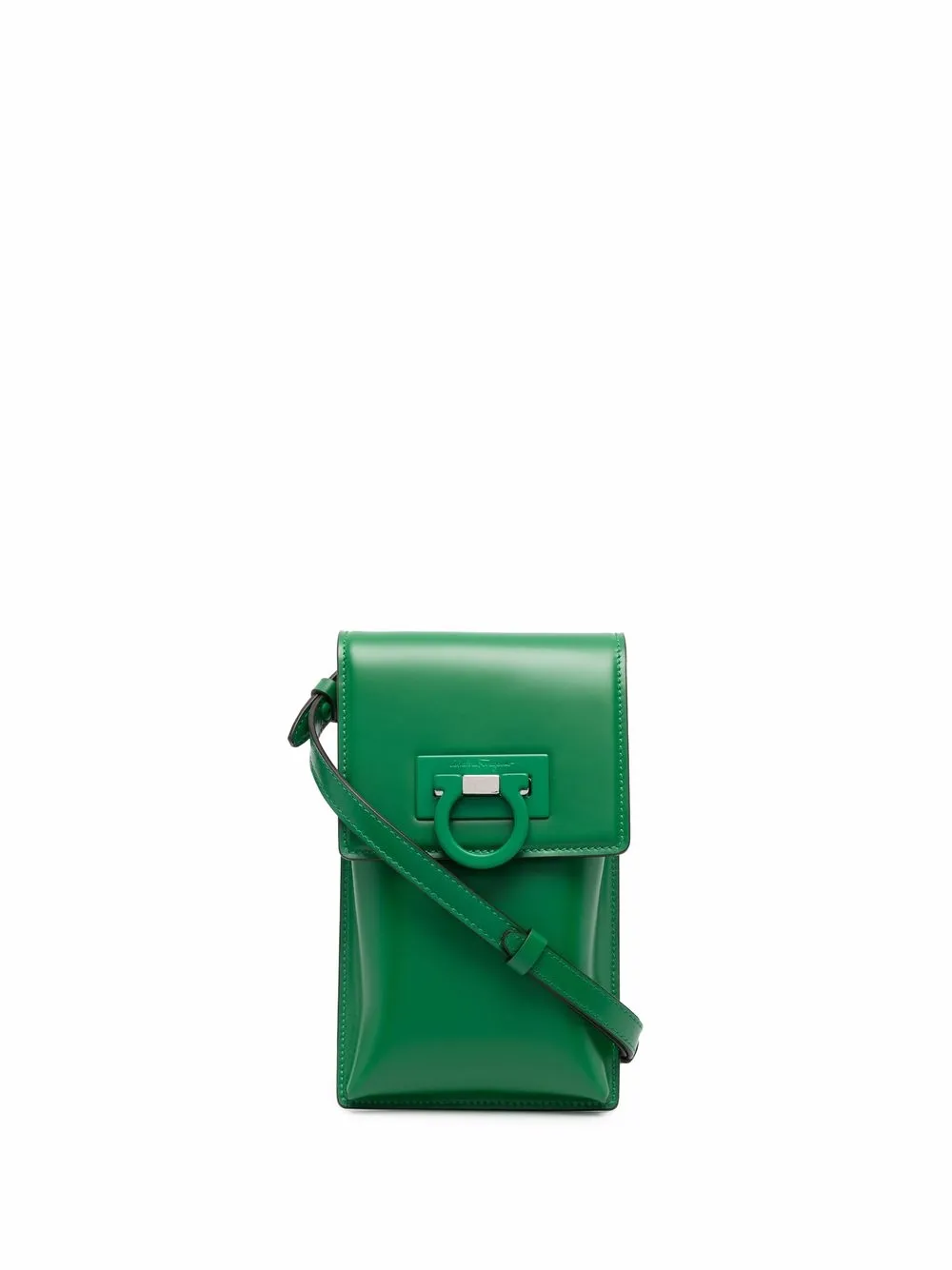 Ferragamo Gancini leren crossbodytas Groen