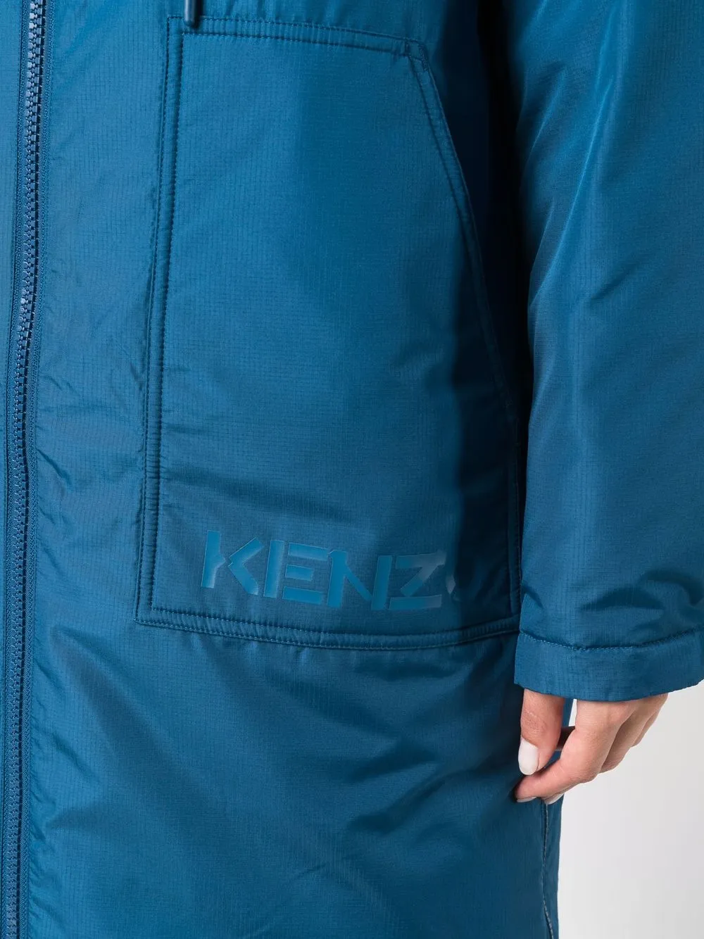 фото Kenzo двусторонняя парка с капюшоном