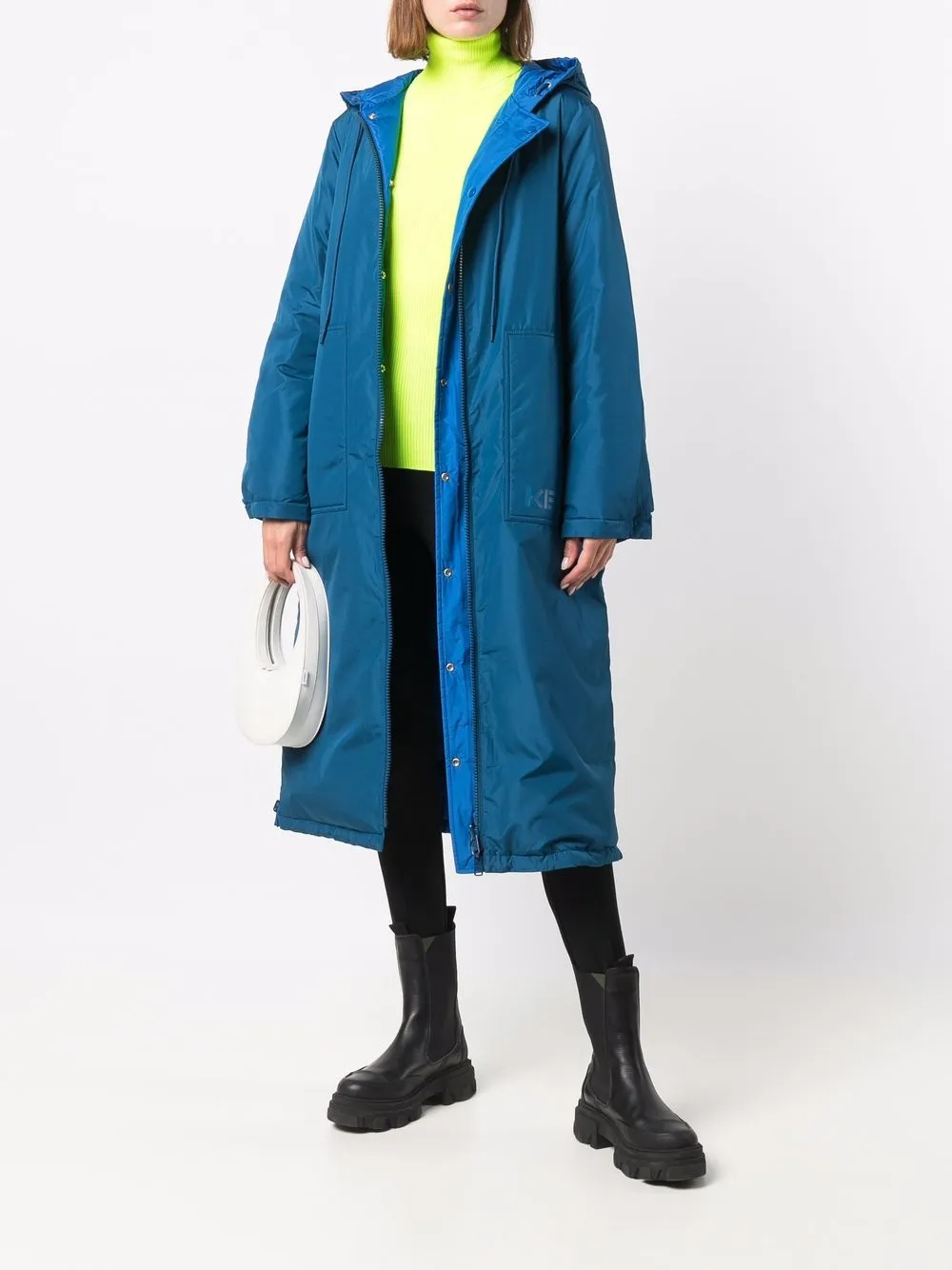 фото Kenzo двусторонняя парка с капюшоном