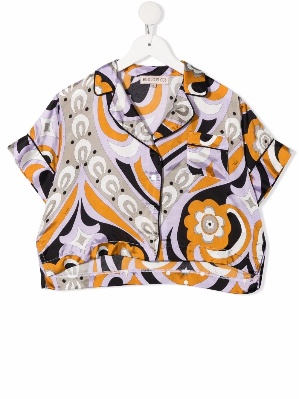 

PUCCI Junior camisa con estampado abstracto - Morado