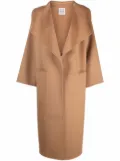 TOTEME single-breasted wool-blend coat - Brown