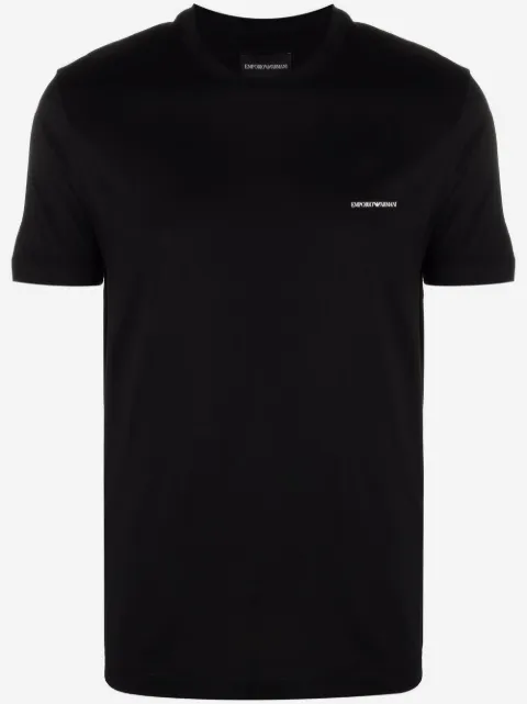 Emporio Armani 로고 프린트 크루 넥 티셔츠