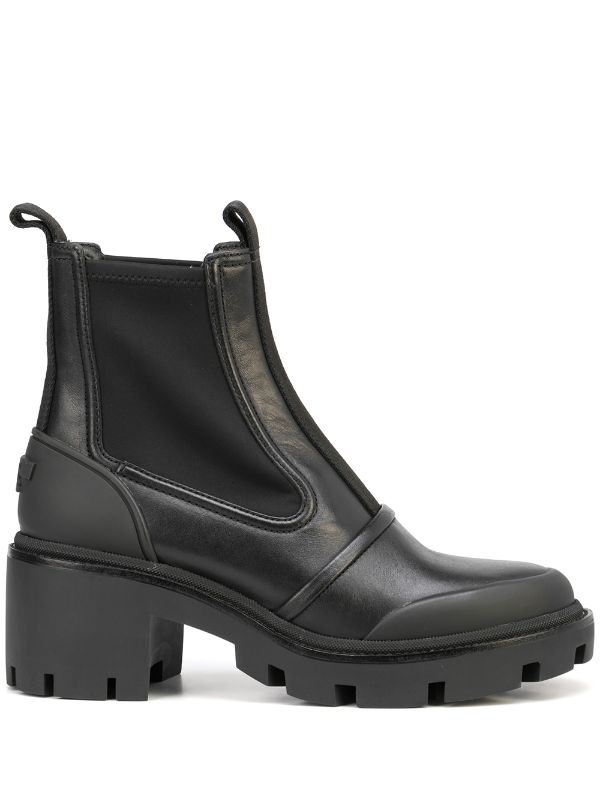 Tory Burch black chunky Chelsea leather ankle boots for women | 83900008 at  