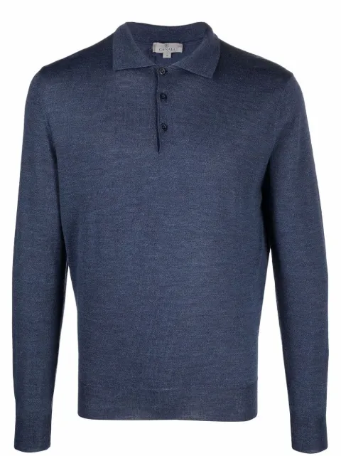 Canali merino-wool polo shirt
