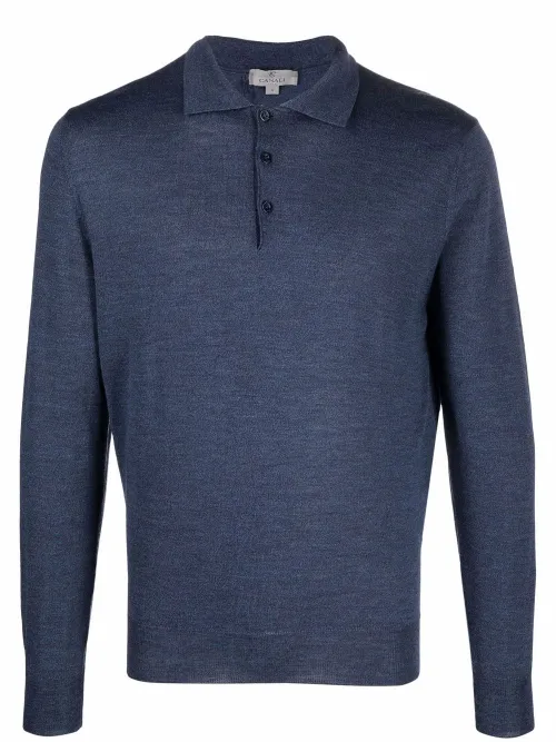Polo en laine mérinos - Canali - Modalova