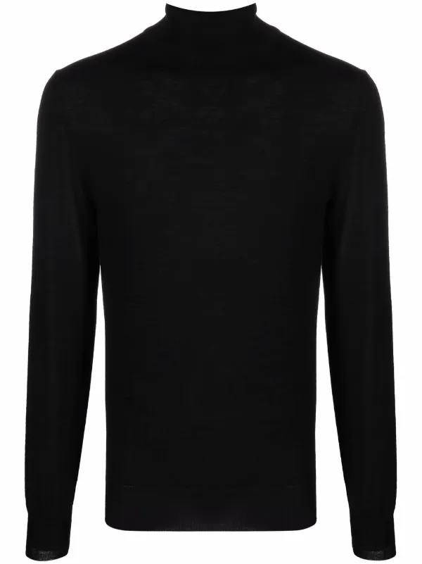 Canali Roll-neck Sweater in Black