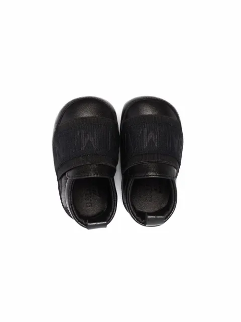 Balmain Kids 로고 스트랩 스니커즈 - Farfetch