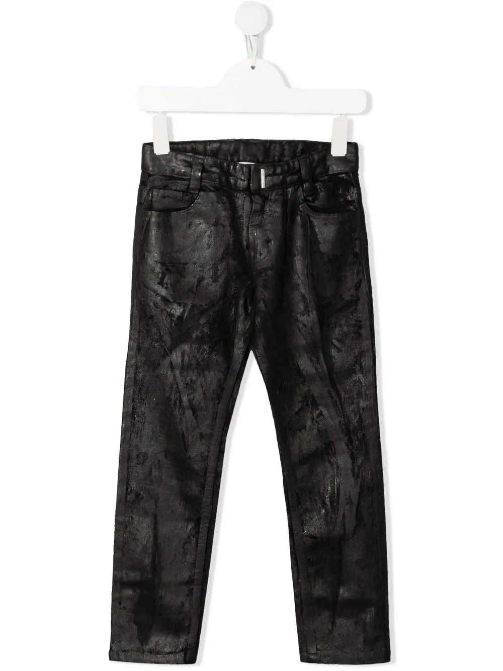 

Givenchy Kids pantalones con acabado revestido - Negro