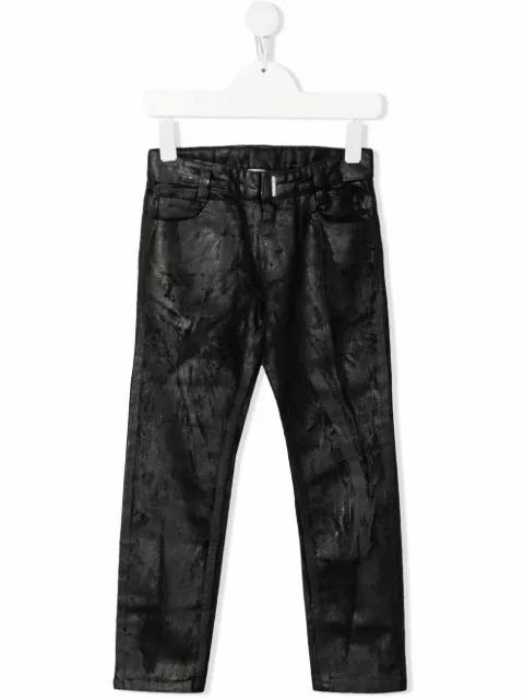 Givenchy Kids بنطال بقصة مستقيمة ولمسات لامعة