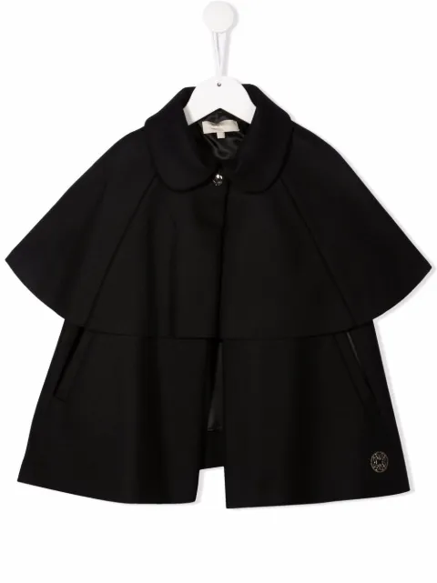 ELIE SAAB JUNIOR معطف بصف أزرار وتصميم كيب