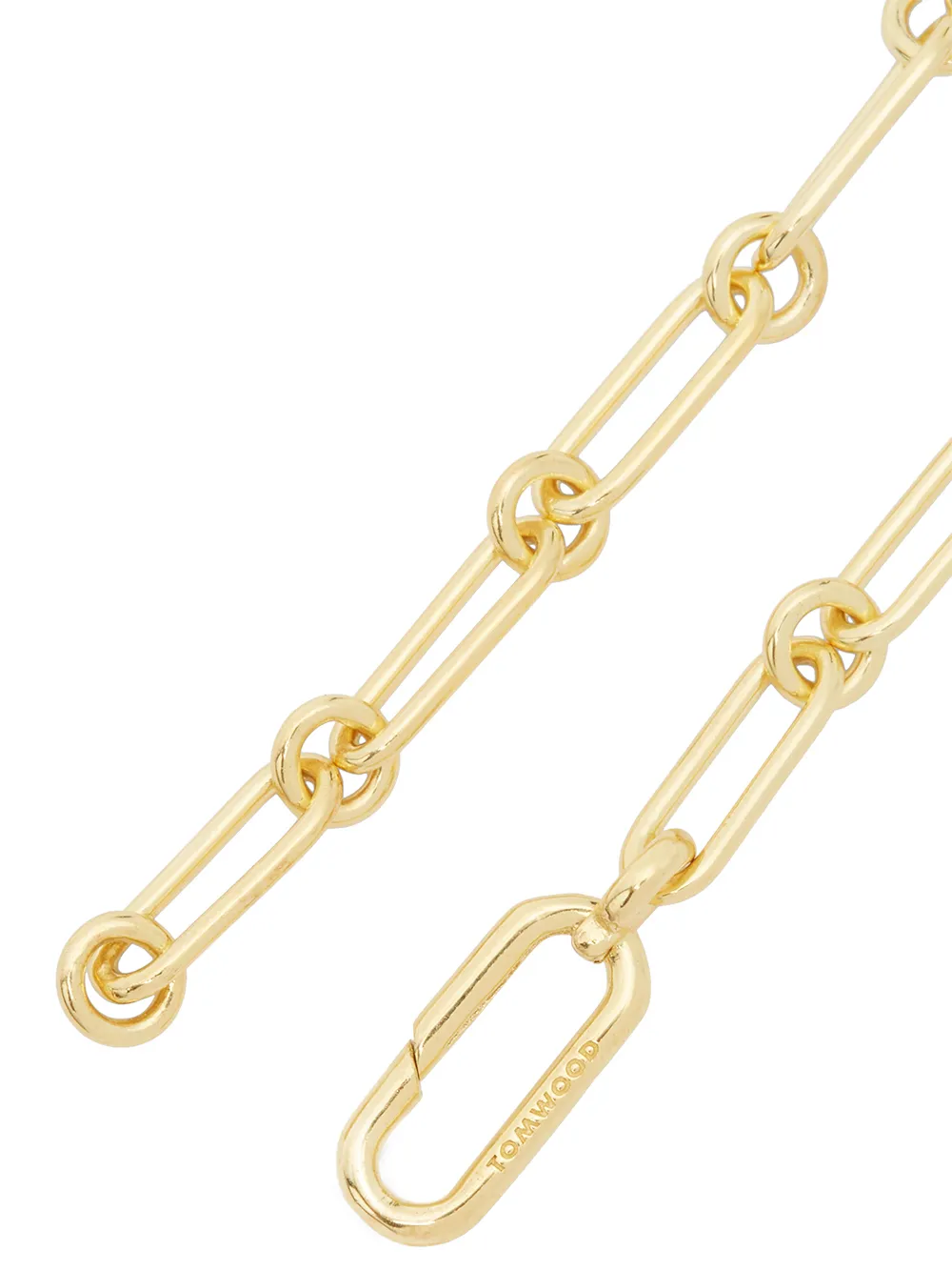 Shop Tom Wood Box Chain Bracelet In Gold