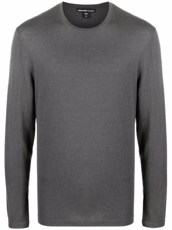 black cashmere crew neck jumper