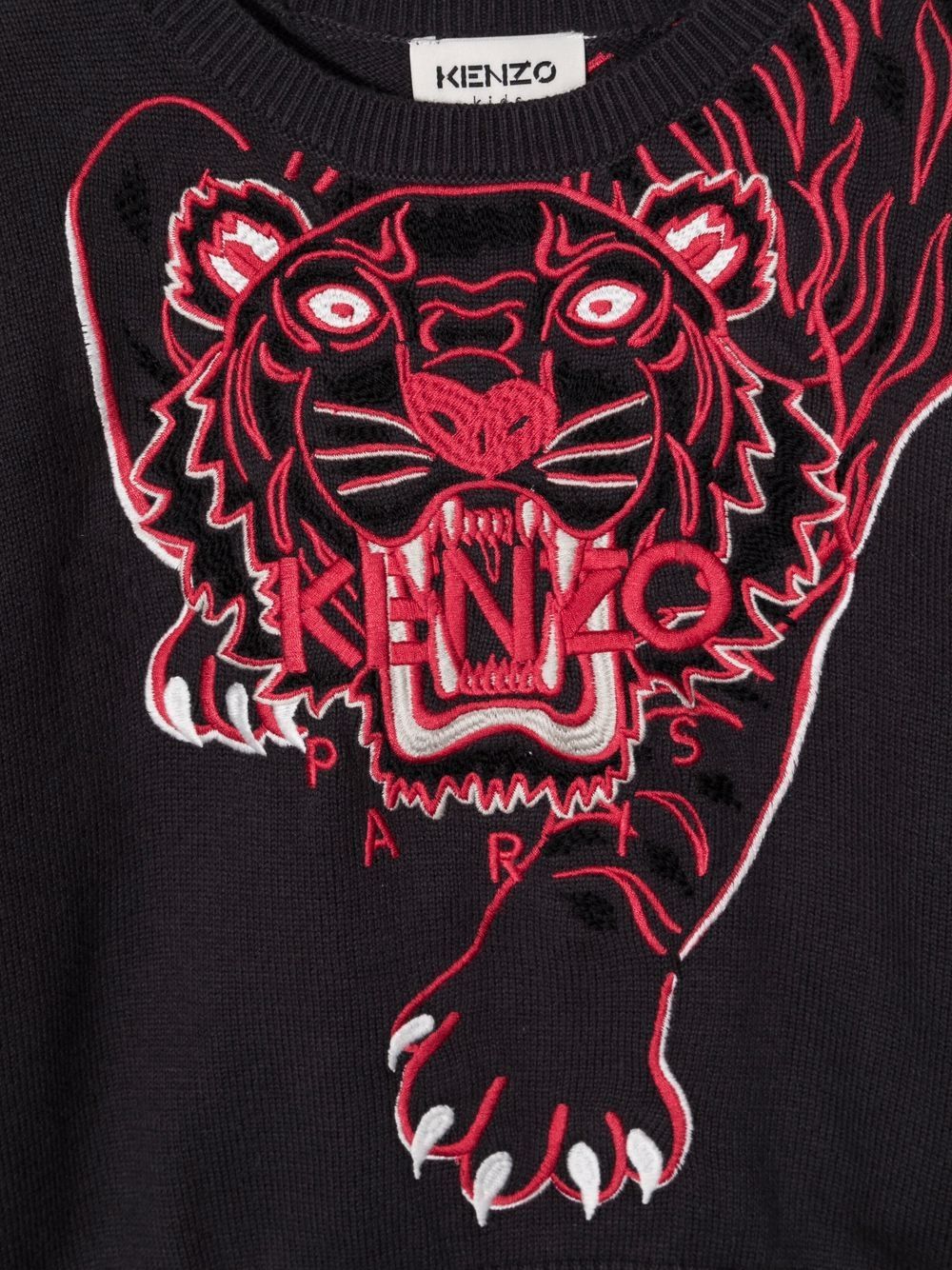 фото Kenzo kids толстовка с вышивкой tiger