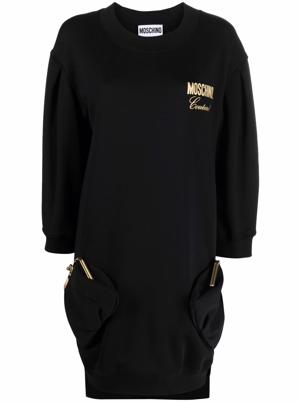 

Moschino vestido estilo sudadera con cuello redondo - Negro