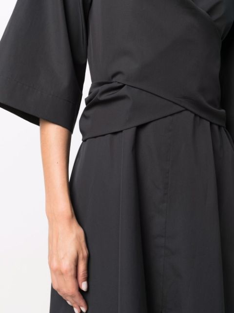 Studio Nicholson Wrap Flared Midi Dress - Farfetch