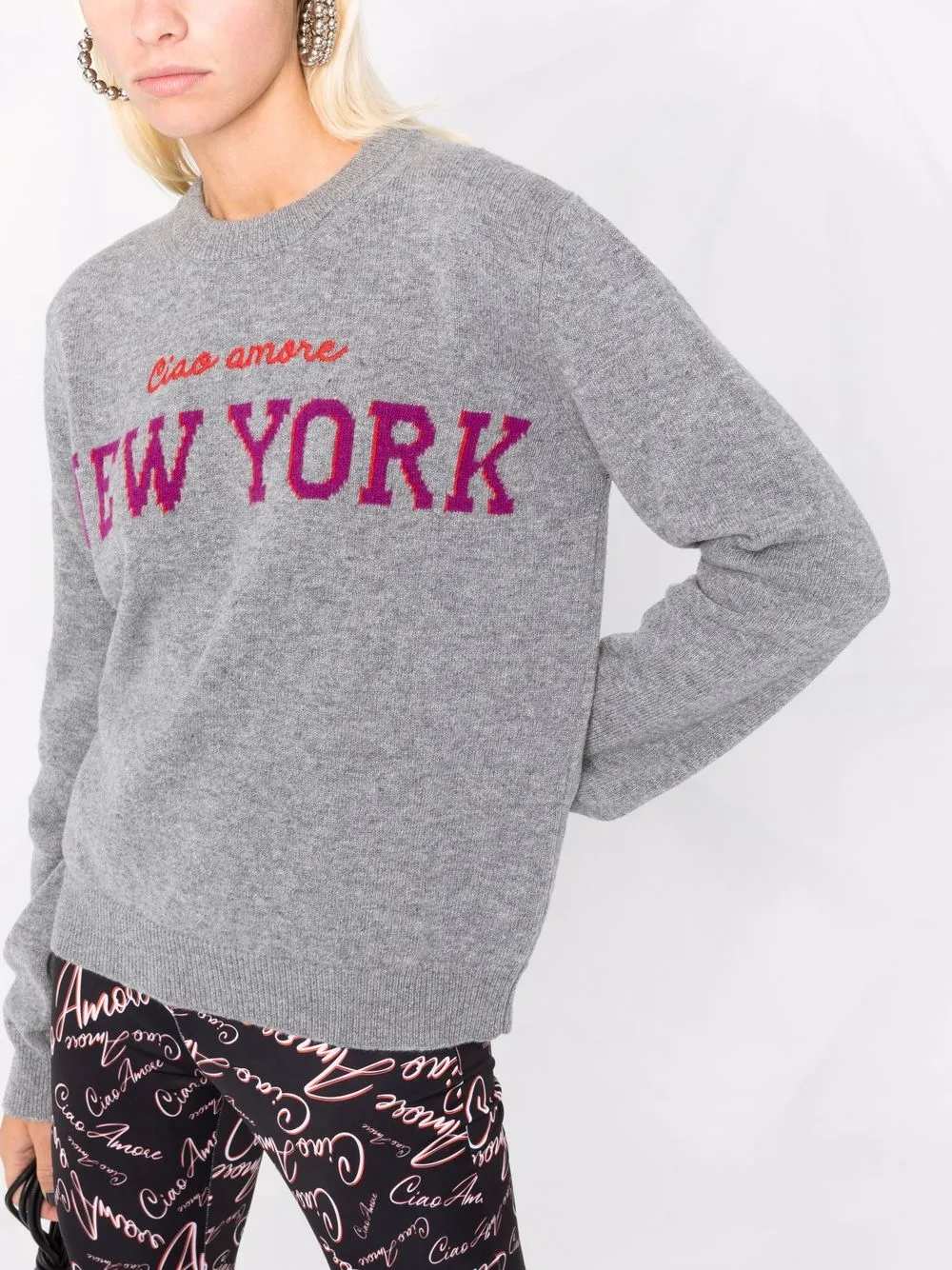 NEW YORK 嵌花针织毛衣