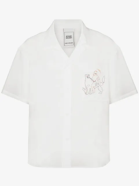 Bethany Williams embroidered motif short-sleeved shirt