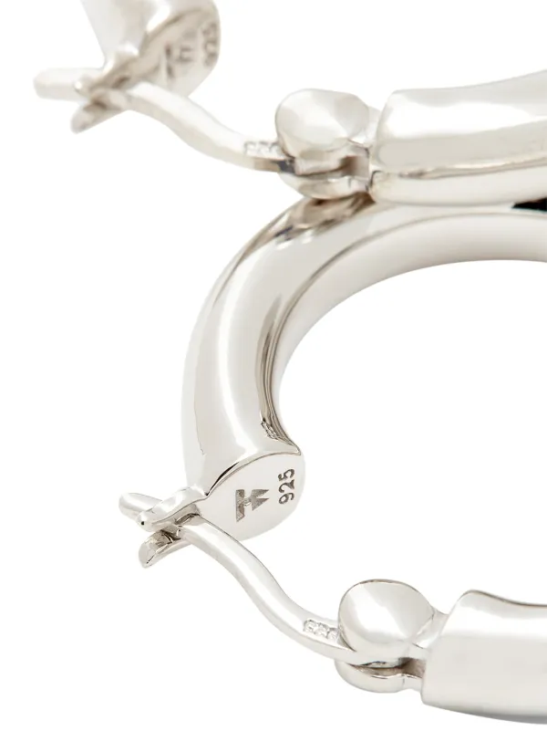 Tom Wood Medium Classic Thick Hoop Earrings | Silver