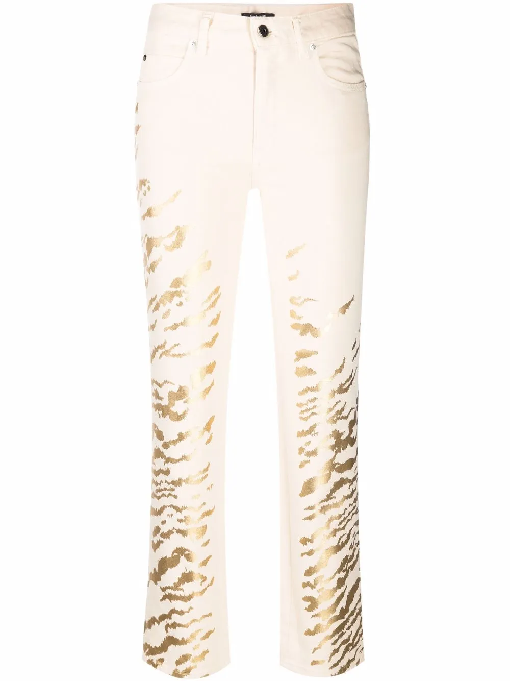 

Just Cavalli foiled zebra-print trousers - Neutrals