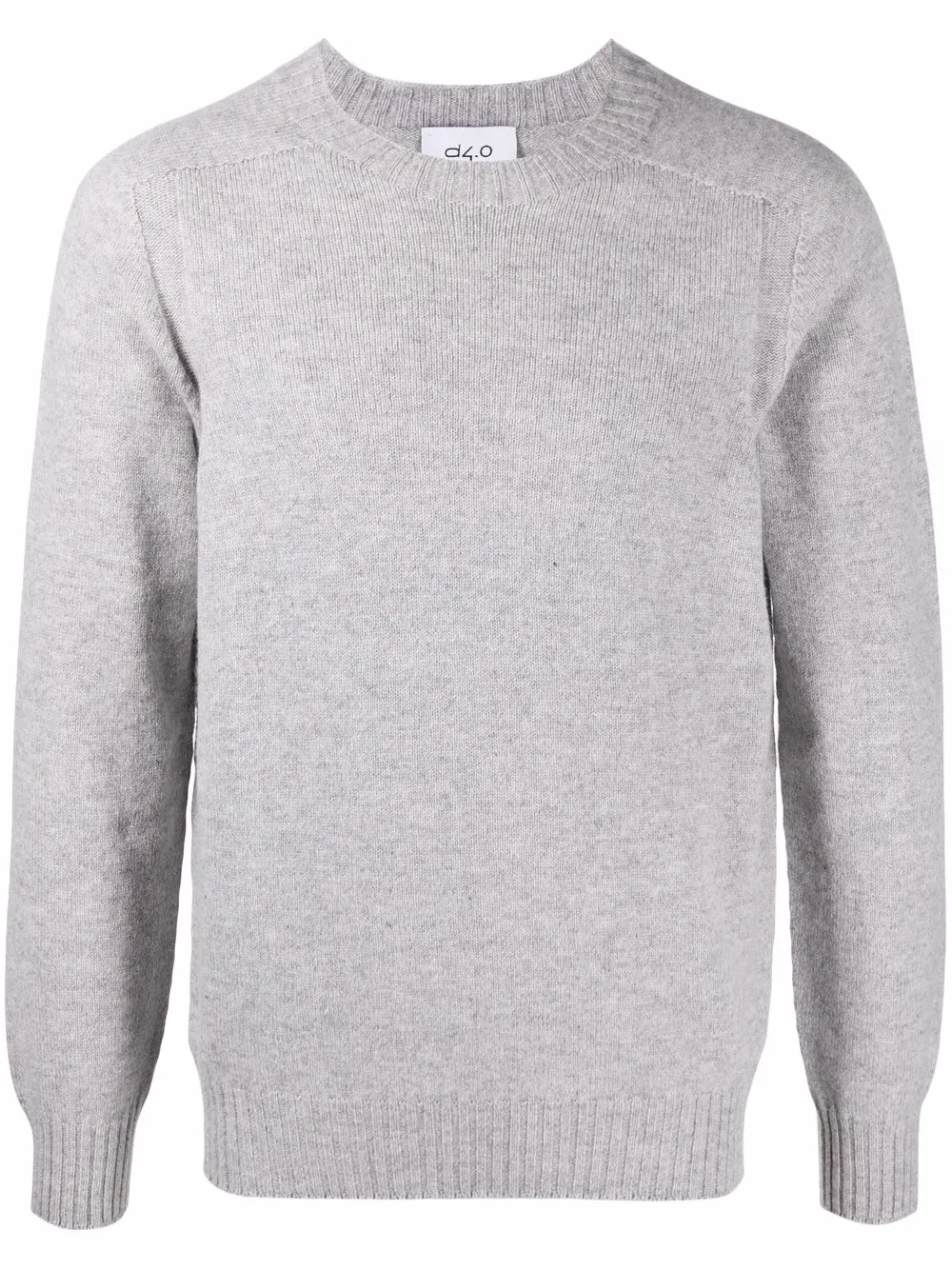 

D4.0 ribbed-trim virgin-wool jumper - Grey