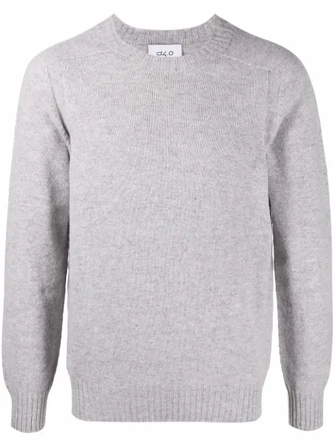 D4.0 ribbed-trim virgin-wool jumper  